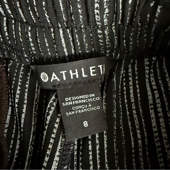 Athleta Arrival Crop Striped Balloon pants Size 8 Zipper Pockets - Picture 9 of 14